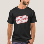 T-shirt VACCINÉ Certifié En Caoutchouc Rouge Approuvé Sty (Devant)