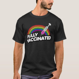 T-SHIRT VACCINÉ COMPLÈTEMENT FIERTÉ RAINBOW