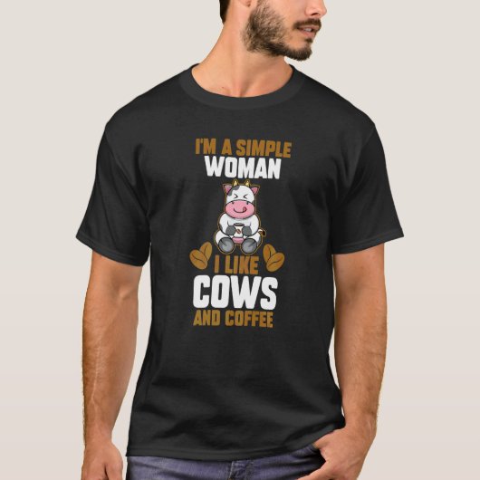 T-shirt Vache à café (Devant)