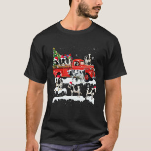 T-shirt Vache à cheval camion rouge Noël Joyeux Noël