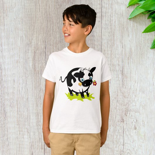 T-shirt Vache À Fleur
