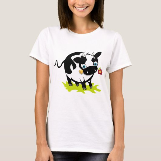 T-shirt Vache À Fleur (Devant)