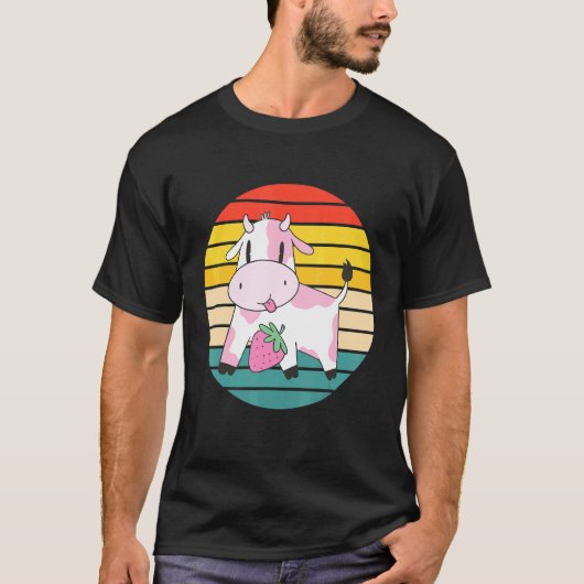 T-shirt Vache à fraise mignonne (Devant)