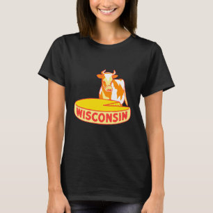T-shirt Vache à fromage laitière vintage rétro du Wisconsi
