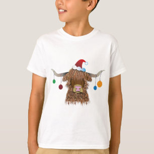 T-shirt Vache à Noël