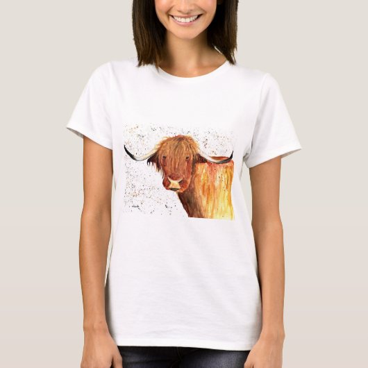T-shirt vache à tête haute (Devant)