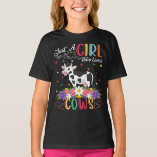 T-shirt Vache Aime Juste Une Fille Qui Aime Les Vaches