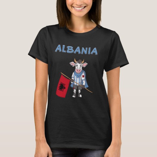 T-shirt Vache albanaise Fan Albanie (Devant)