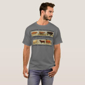 T-shirt Vache allemande vintage (Devant entier)
