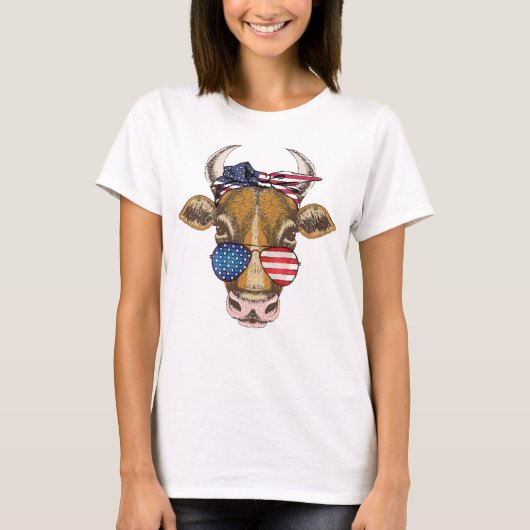 T-shirt Vache américaine (Devant)