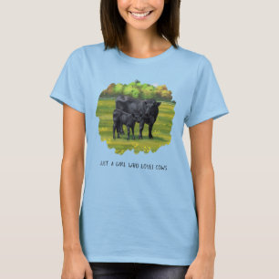 T-shirt Vache Angus Noir & Mignonne Veau