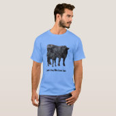 T-shirt Vache Angus Noire et veau mignon (Devant entier)