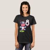 T-shirt Vache Animal 8e anniversaire fille B Jour 8 ans Ki (Devant entier)