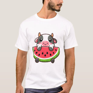 T-shirt Vache avec pastèque