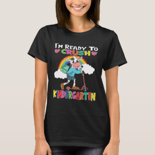 T-shirt Vache avec scooter Je suis prêt à écraser la mater