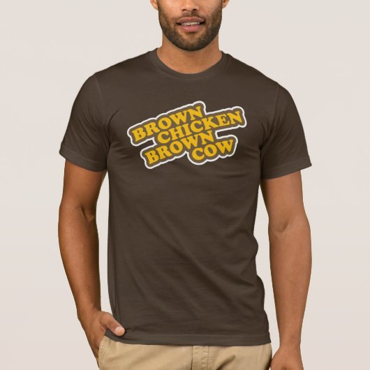 T-shirt Vache Brown à brun de poulet (Devant)