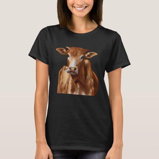 T-shirt Vache brune (Devant)