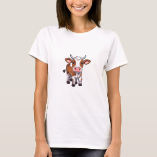 T-shirt Vache charmante au dessin
