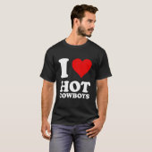 T-shirt Vache Chaude J'Aime Rouge Il (Devant entier)