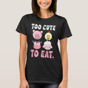 T-shirt Vache Cochon Poussin Mouton Bonne Journée Végétari