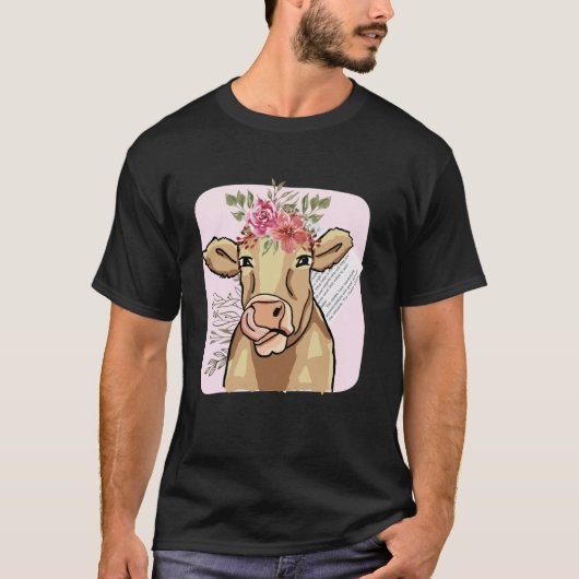 T-shirt Vache Cottage Core (Devant)