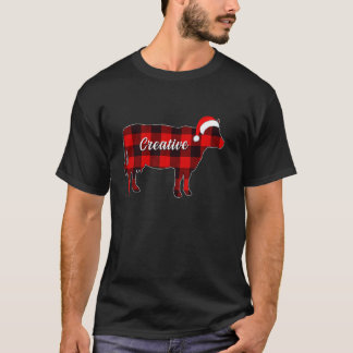 T-shirt Vache Créative Pyjama Rouge Carreaux Amateur de Va
