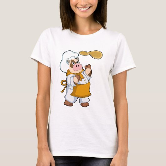 T-shirt Vache cuisinière avec pâte (Devant)