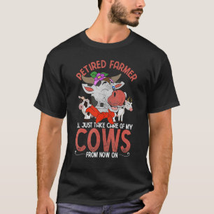 T-shirt Vache d'agriculteur à la retraite Ferme Animaux de