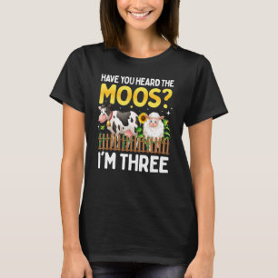 T-shirt Vache de 3 ans Anniversaire Moutons de 3 ans Anima