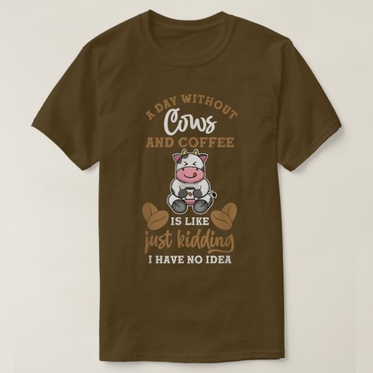 T-shirt Vache de café fermier (Design devant)