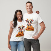 T-shirt Vache de champ de citrouilles (Unisexe)