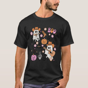 T-shirt Vache de cowboy fantôme effrayant Halloween drôle