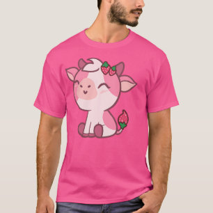 T-shirt Vache de fraise Kawaii