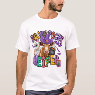 T-shirt Vache de Halloween génisse Hocus Pocus