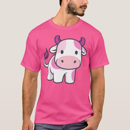 T-shirt Vache de lait de fraise mûre (Devant)