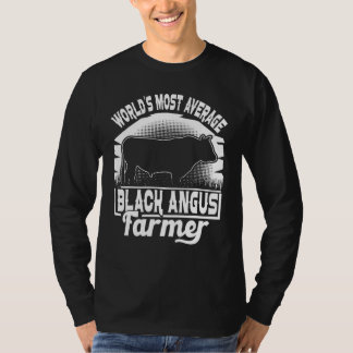 T-shirt Vache de l'éleveur de Black Angus le plus moyen de