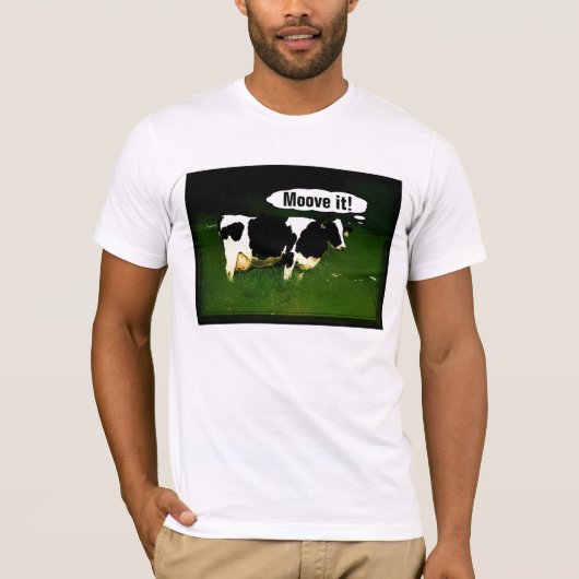 T-shirt Vache de pensée drôle (Devant)