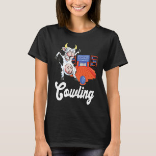 T-shirt Vache de quille de bowling frapper boule de bowlin