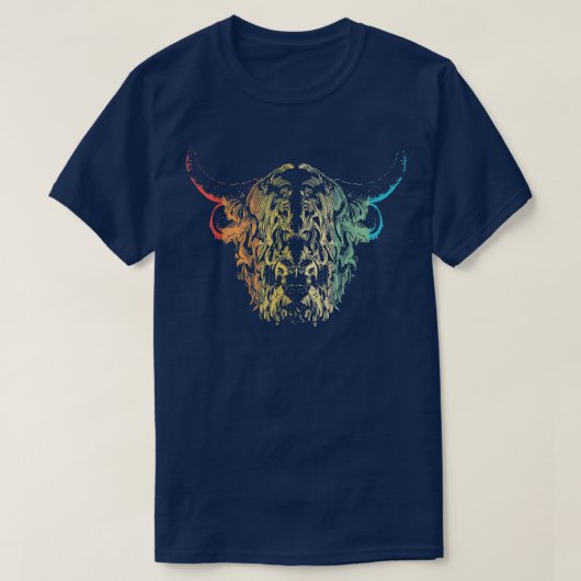 T-shirt Vache de vache de Highland 469 (Design devant)