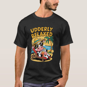 T-shirt Vache décontractée sur une chaise longue - Graphiq