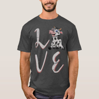 T-shirt Vache d'élevage Valentines Jour cadeau Vache d'éle