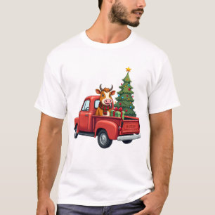 T-shirt Vache des Highlands dans la ferme du camion agricu