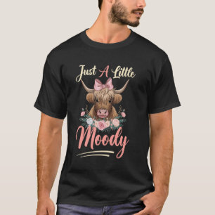 T-shirt Vache des Highlands juste une petite fleur lunatiq