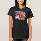 T-shirt Vache des Highlands Merica 4 juillet Drapeau améri (Devant)