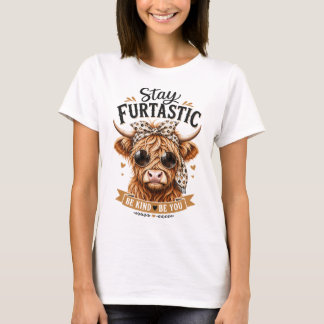 T-shirt Vache des Highlands Mignonne Graphique Restez Furt