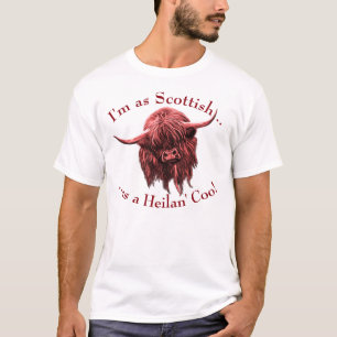 T-shirt Vache des montagnes écossaise. Roucoulement de