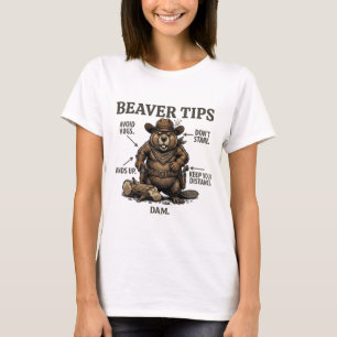 T-shirt Vache drôle Castor Cow-boy Ouest Sauvage Vintage 