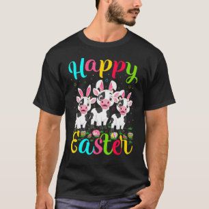T-shirt Vache Drôle de lapin de Pâques Œuf de Pâques Vac