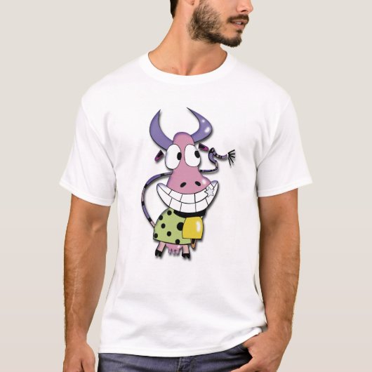 T-shirt Vache drôle souriante (Devant)