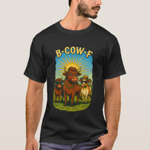 T-shirt Vache Drôle Taureau B-Vache-F Manifestation Anti-V